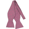 PAPILLON DA ANNODARE IN SETA BORDEAUX Microfantasia fiore