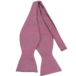 PAPILLON DA ANNODARE IN SETA BORDEAUX Microfantasia fiore