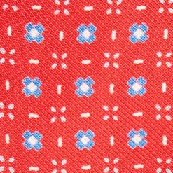 PAPILLON DA ANNODARE IN SETA ROSSO Microfantasia fiore