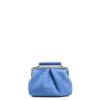 PARTY CLUTCH AZZURRO POLVERE In camoscio e pelle