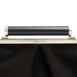 PARTY CLUTCH NERA In camoscio e pelle