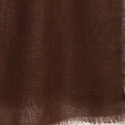 PASHMINA AZZURRA E MARRONE EFFETTO SFUMATO In cashmere