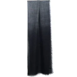 PASHMINA NERA E GRIGIA EFFETTO SFUMATO In cashmere