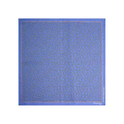 POCHETTE DA TASCHINO IN SETA STAMPATA A MANO AZZURRO POLVERE Fantasia archivio 1957