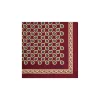 POCHETTE DA TASCHINO IN SETA STAMPATA A MANO BORDEAUX Fantasia archivio 1931