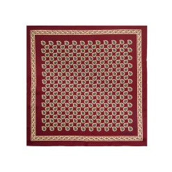 POCHETTE DA TASCHINO IN SETA STAMPATA A MANO BORDEAUX Fantasia archivio 1931