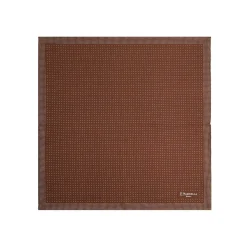 POCHETTE DA TASCHINO IN SETA STAMPATA A MANO MARRONEPois