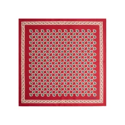 POCHETTE DA TASCHINO IN SETA STAMPATA A MANO BORDEAUX Fantasia archivio 1931