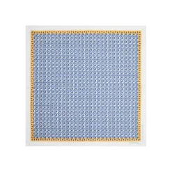 POCHETTE DA TASCHINO IN SETA STAMPATA A MANO BIANCA Fantasia archivio 1958