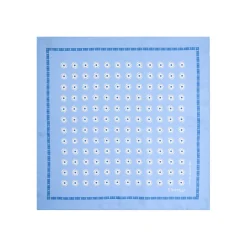 POCHETTE DA TASCHINO IN SETA STAMPATA A MANO AZZURRA Fantasia archivio 1971