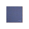 POCHETTE DA TASCHINO IN SETA STAMPATA A MANO BLU Microfantasia fiore