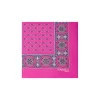 POCHETTE DA TASCHINO IN SETA STAMPATA A MANO FUCSIA Microfantasia fiore