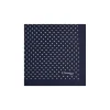 POCHETTE DA TASCHINO IN SETA STAMPATA A MANO BLU SCURO Microfantasia fiore
