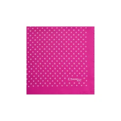 POCHETTE DA TASCHINO IN SETA STAMPATA A MANO FUCSIA Microfantasia fiore