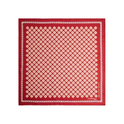 POCHETTE DA TASCHINO IN SETA STAMPATA A MANO BORDEAUX Fantasia archivio 1980