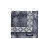 POCHETTE DA TASCHINO IN SETA STAMPATA A MANO BLU SCURO Microfantasia fiore