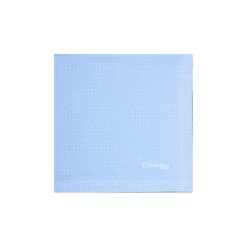 POCHETTE DA TASCHINO IN SETA STAMPATA A MANO AZZURRA Microfantasia fiore
