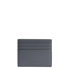 PORTACARTE DI CREDITO IN PELLE GRIGIO SCURO 7 scomparti