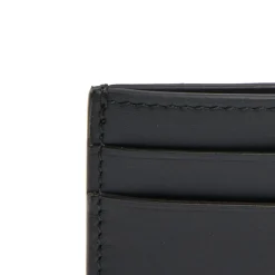 PORTACARTE DI CREDITO PICCOLO NERO In pelle liscia