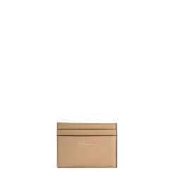 PORTACARTE DI CREDITO PICCOLO BEIGE In pelle liscia