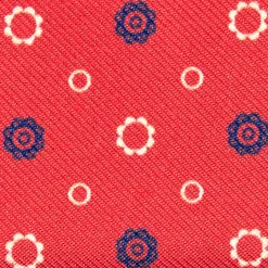 PORTACARTE DI CREDITO SETA E PELLE ROSSO 5 scomparti