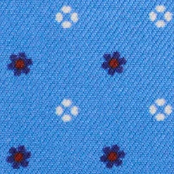 PORTACARTE DI CREDITO SETA E PELLE AZZURRO 5 scomparti