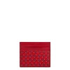 PORTACARTE DI CREDITO SETA E PELLE ROSSO 5 scomparti