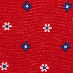 PORTACARTE DI CREDITO SETA E PELLE ROSSO 5 scomparti