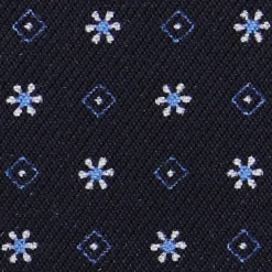 PORTACARTE DI CREDITO SETA E PELLE BLU SCURO 5 scomparti