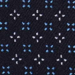 PORTACARTE DI CREDITO SETA E PELLE BLU SCURO 5 scomparti