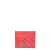 PORTACARTE DI CREDITO SETA E PELLE ROSSO 5 scomparti