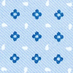 PORTACARTE DI CREDITO SETA E PELLE AZZURRO 5 scomparti