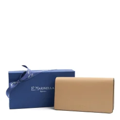 PORTAFOGLIO GRANDE BEIGE In pelle liscia