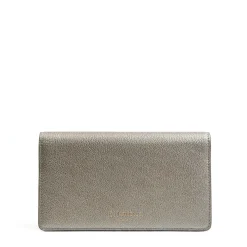 PORTAFOGLIO GRANDE GRIGIO PIOMBO In pelle liscia