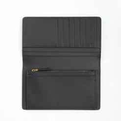 PORTAFOGLIO GRANDE NERO In pelle liscia