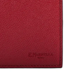 PORTAFOGLIO ORIZZONTALE BORDEAUX In pelle martellata