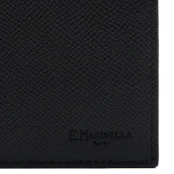 PORTAFOGLIO ORIZZONTALE NERO In pelle martellata