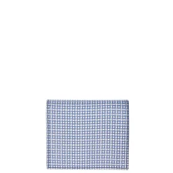 PORTAFOGLIO PICCOLO AZZURRO POLVERE In seta e pelle