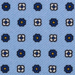 PORTAFOGLIO PICCOLO AZZURRO In seta e pelle