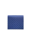 PORTAFOGLIO PICCOLO BLU In seta e pelle