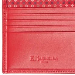 PORTAFOGLIO PICCOLO ROSSO In seta e pelle