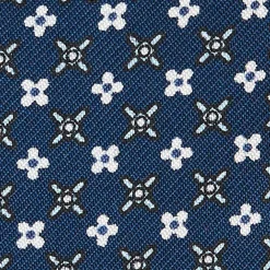 PORTAOCCHIALI BLU SCURO In seta stampata a mano