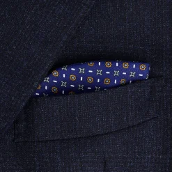 PORTAOCCHIALI BLUETTE In seta stampata a mano