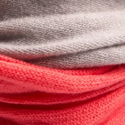 SCALDACOLLO ARANCONE E BEIGE DOPPIO INTRECCIO In cashmere