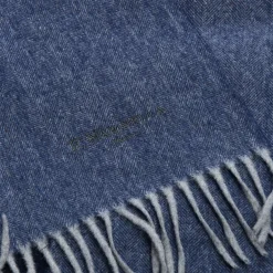 SCIARPA BICOLOR BLU IN LANA E CASHMERE Tinta unita