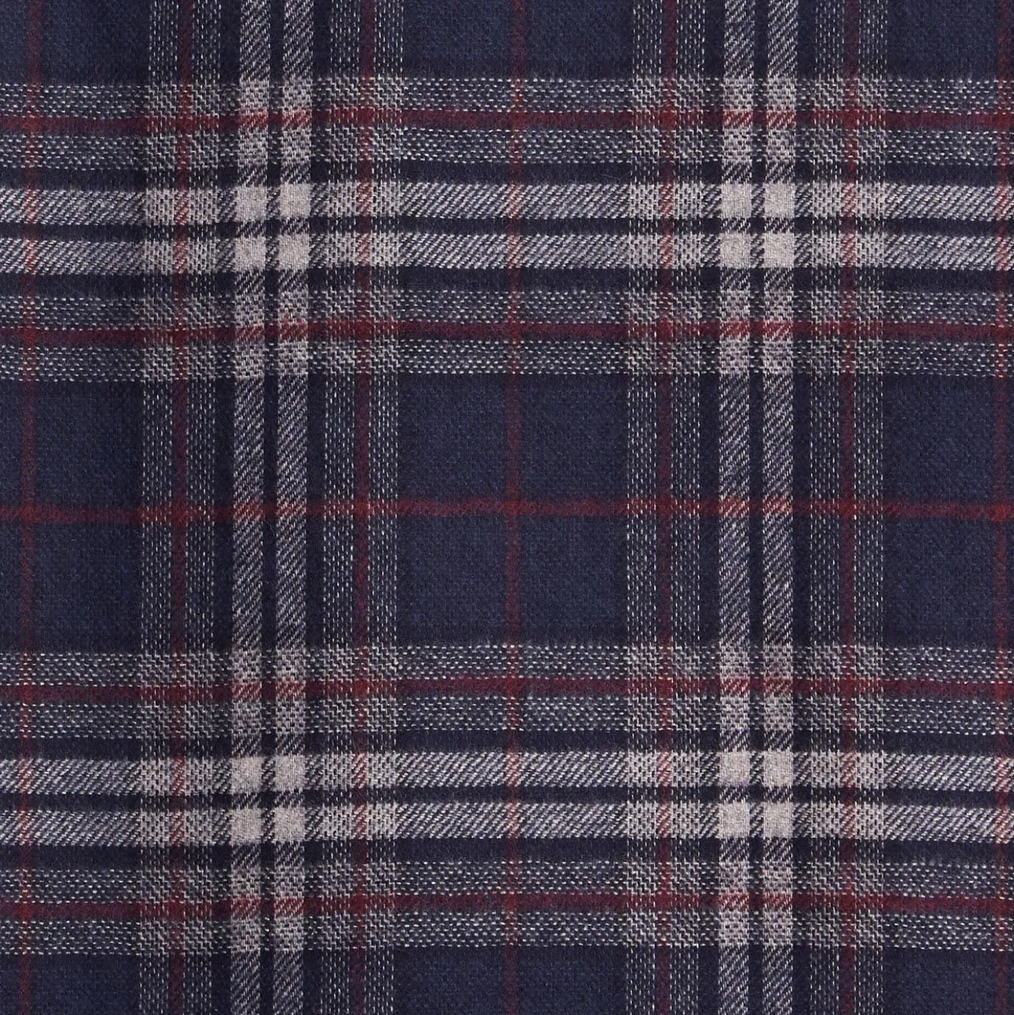 SCIARPA BICOLOR BLU SCURO IN SETA E CASHMERE Check
