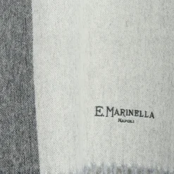 SCIARPA BICOLOR GRIGIO CHIARO IN LANA E CASHMERE Tinta unita