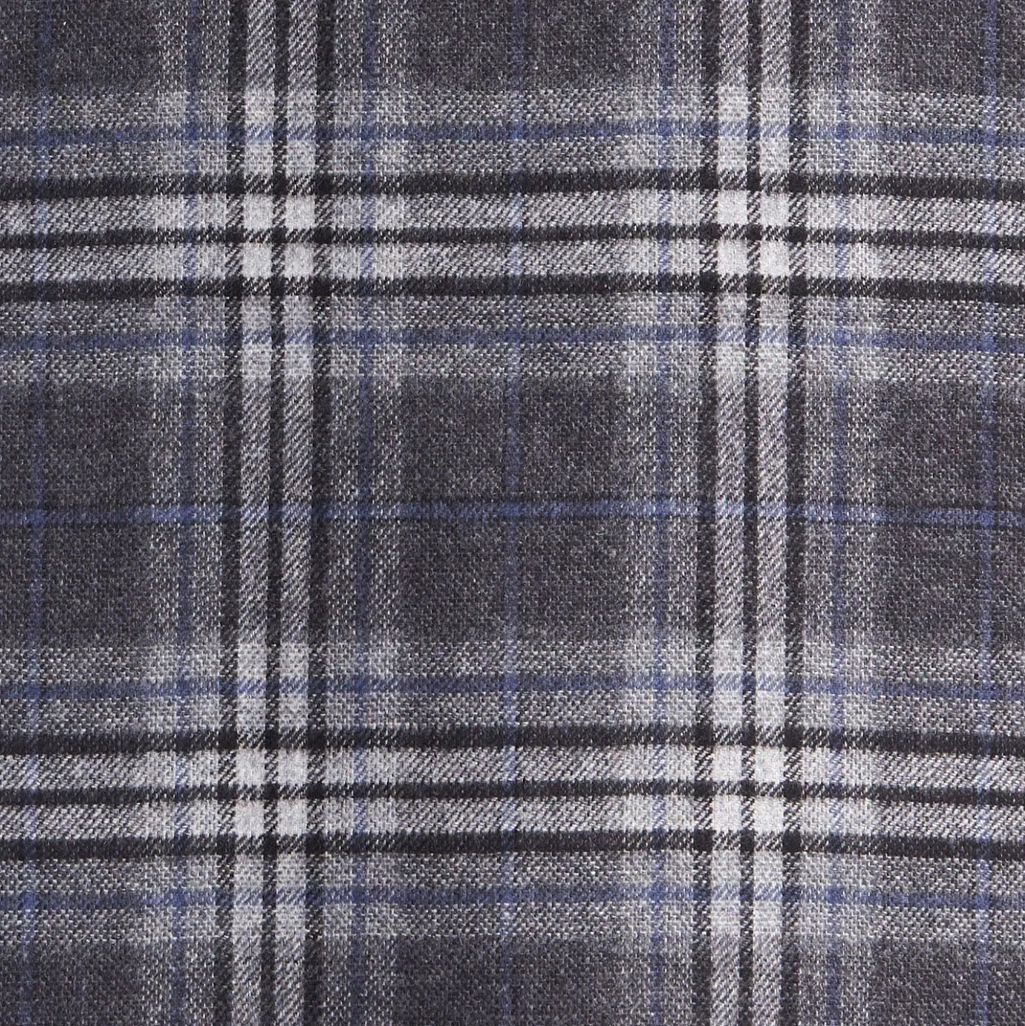 SCIARPA BICOLOR GRIGIO SCURO IN SETA E CASHMERE Check