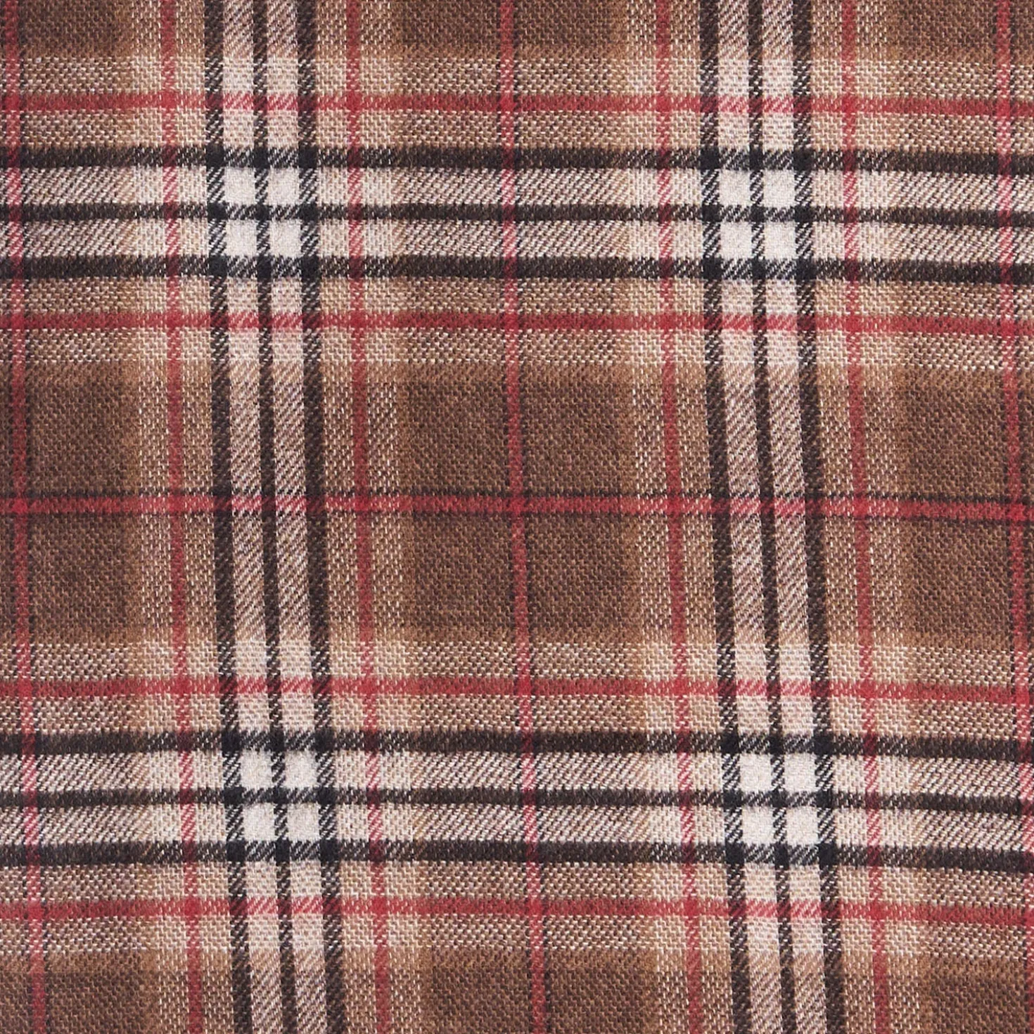 SCIARPA BICOLOR MARRONE IN SETA E CASHMERE Check