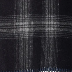 SCIARPA BICOLOR NERA IN SETA E CASHMERE Check